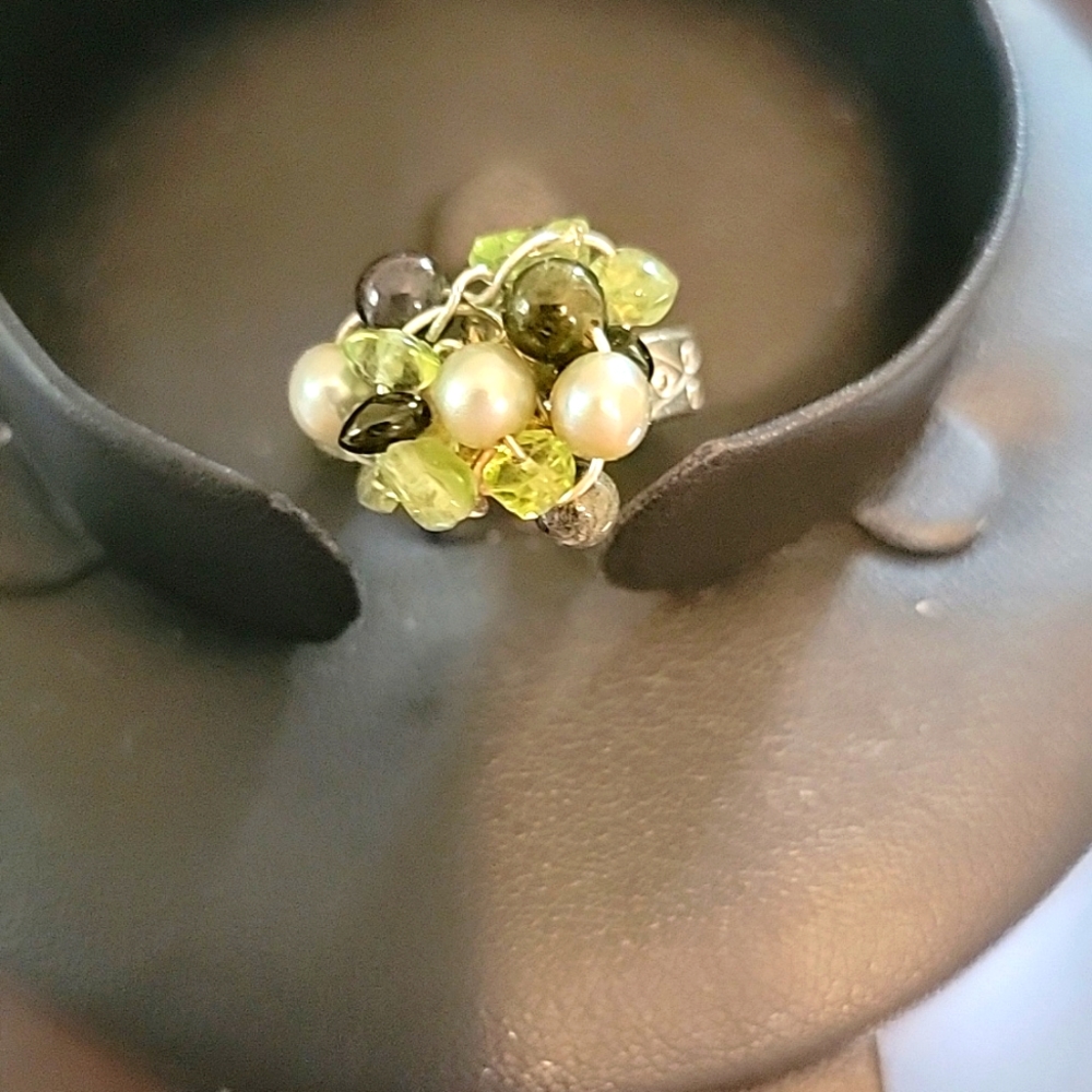 Sterling and gemstone ring